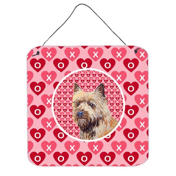 Micasa Cairn Terrier Valentines Love And Hearts Aluminium Metal Wall or Door Hanging Prints MI234928